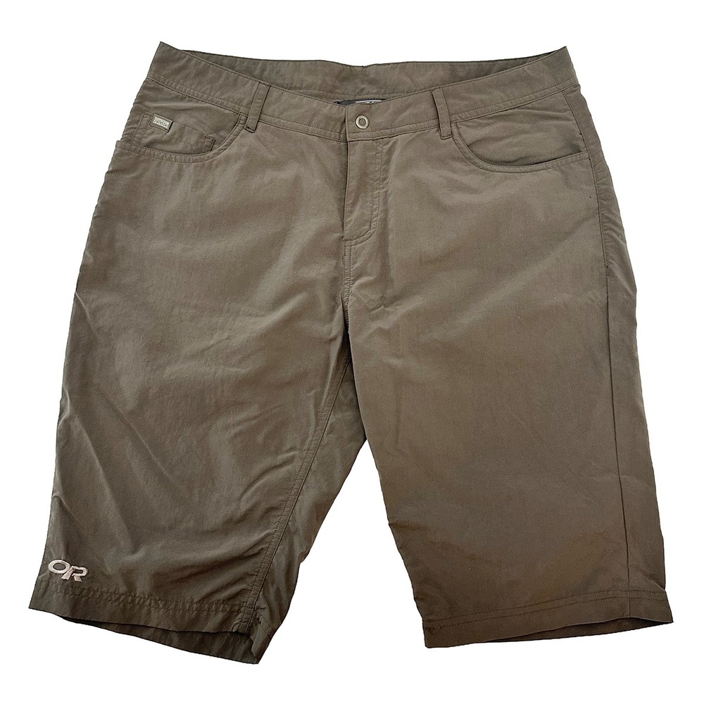 OUTDOOR RESEARCH Nylon Hiking Bermuda Shorts • 8 • brown • gorpcore outdoors
